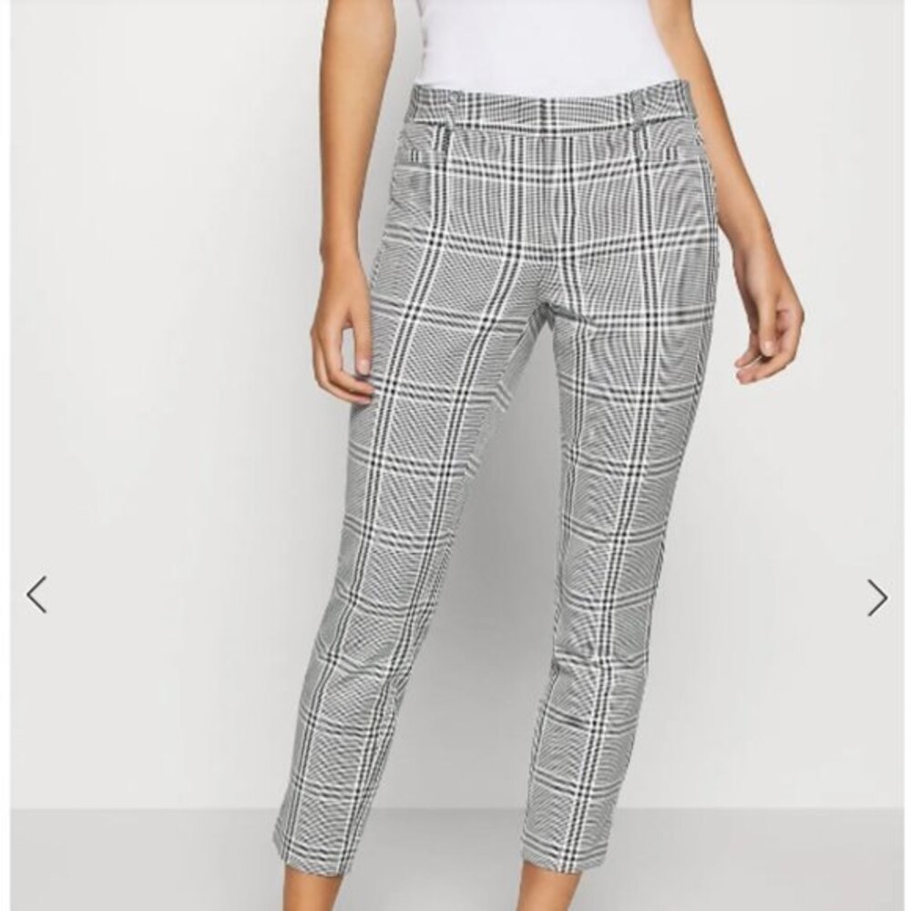Banana Republic Plaid Houndstooth Tailored Modern Sloan Ankle Pants (NWT)